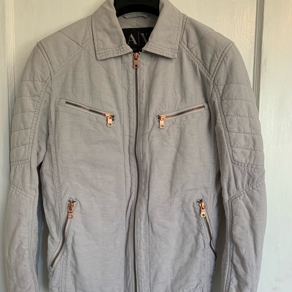Armani Exchange cotton moto jacket